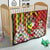 Personalised Hawaii and Philippines Together Quilt The Emblems with Cultural Symbols Green-Yellow-Red Tricolor