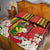 Personalised Hawaii and Philippines Together Quilt Bed Set The Emblems with Cultural Symbols Green-Yellow-Red Tricolor