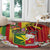 Personalised Hawaii and Philippines Together Round Carpet The Emblems with Cultural Symbols Green-Yellow-Red Tricolor