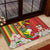 Personalised Hawaii and Philippines Together Rubber Doormat The Emblems with Cultural Symbols Green-Yellow-Red Tricolor