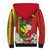 Personalised Hawaii and Philippines Together Sherpa Hoodie The Emblems with Cultural Symbols Green-Yellow-Red Tricolor