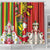 Personalised Hawaii and Philippines Together Shower Curtain The Emblems with Cultural Symbols Green-Yellow-Red Tricolor