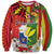 Personalised Hawaii and Philippines Together Sweatshirt The Emblems with Cultural Symbols Green-Yellow-Red Tricolor