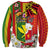 Personalised Hawaii and Philippines Together Sweatshirt The Emblems with Cultural Symbols Green-Yellow-Red Tricolor