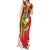 Personalised Hawaii and Philippines Together Tank Maxi Dress The Emblems with Cultural Symbols Green-Yellow-Red Tricolor