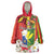 Personalised Hawaii and Philippines Together Wearable Blanket Hoodie The Emblems with Cultural Symbols Green-Yellow-Red Tricolor