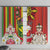 Personalised Hawaii and Philippines Together Window Curtain The Emblems with Cultural Symbols Green-Yellow-Red Tricolor