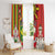 Personalised Hawaii and Philippines Together Window Curtain The Emblems with Cultural Symbols Green-Yellow-Red Tricolor