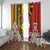 Personalised Hawaii and Philippines Together Window Curtain The Emblems with Cultural Symbols Green-Yellow-Red Tricolor