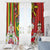 Personalised Hawaii and Philippines Together Window Curtain The Emblems with Cultural Symbols Green-Yellow-Red Tricolor