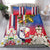 Personalised Hawaii and Philippines Together Bedding Set The Emblems with Cultural Symbols Blue-White-Red Tricolor