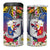 Personalised Hawaii and Philippines Together 4 in 1 Can Cooler Tumbler The Emblems with Cultural Symbols Blue-Red Gradient