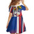 Personalised Hawaii and Philippines Together Family Matching Tank Maxi Dress and Hawaiian Shirt The Emblems with Cultural Symbols Blue-White-Red Tricolor