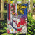 Personalised Hawaii and Philippines Together Garden Flag The Emblems with Cultural Symbols Blue-White-Red Tricolor