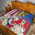 Personalised Hawaii and Philippines Together Quilt The Emblems with Cultural Symbols Blue-White-Red Tricolor