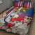 Personalised Hawaii and Philippines Together Quilt Bed Set The Emblems with Cultural Symbols Blue-White-Red Tricolor