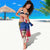 Personalised Hawaii and Philippines Together Sarong The Emblems with Cultural Symbols Blue-White-Red Tricolor