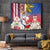 Personalised Hawaii and Philippines Together Tapestry The Emblems with Cultural Symbols Blue-White-Red Tricolor