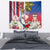 Personalised Hawaii and Philippines Together Tapestry The Emblems with Cultural Symbols Blue-White-Red Tricolor