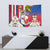 Personalised Hawaii and Philippines Together Tapestry The Emblems with Cultural Symbols Blue-White-Red Tricolor