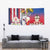 Personalised Hawaii and Philippines Together Tapestry The Emblems with Cultural Symbols Blue-White-Red Tricolor