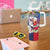 Personalised Hawaii and Philippines Together Tumbler With Handle The Emblems with Cultural Symbols Blue-Red Gradient