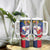 Personalised Hawaii and Philippines Together Tumbler With Handle The Emblems with Cultural Symbols Blue-Red Gradient