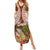 Bula Fiji Crested Iguana Summer Maxi Dress Tagimaucia Tapa Tribal Brown Color LT03 Women Brown - Polynesian Pride