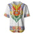 Haiti Flag Traditional Dashiki Baseball Jersey White Color - Polynesian Pride