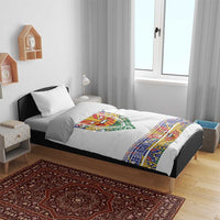 Haiti Flag Traditional Dashiki Bedding Set White Color - Polynesian Pride
