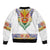 Haiti Flag Traditional Dashiki Bomber Jacket White Color - Polynesian Pride