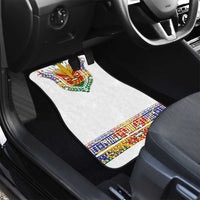 Haiti Flag Traditional Dashiki Car Mats White Color - Polynesian Pride