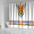 Haiti Flag Traditional Dashiki Shower Curtain White Color - Polynesian Pride