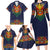 Haiti Flag Traditional Dashiki Family Matching Long Sleeve Bodycon Dress and Hawaiian Shirt Black Color - Polynesian Pride