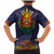 Haiti Flag Traditional Dashiki Family Matching Mermaid Dress and Hawaiian Shirt Black Color - Polynesian Pride