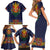 Haiti Flag Traditional Dashiki Family Matching Short Sleeve Bodycon Dress and Hawaiian Shirt Black Color - Polynesian Pride