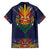 Haiti Flag Traditional Dashiki Family Matching Tank Maxi Dress and Hawaiian Shirt Black Color - Polynesian Pride