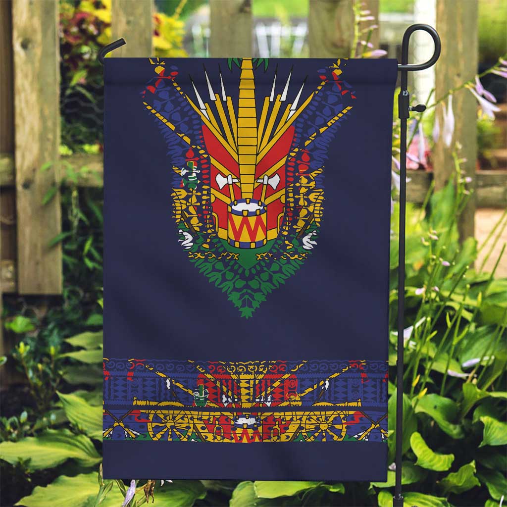 Haiti Flag Traditional Dashiki Garden Flag Black Color - Polynesian Pride