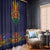 Haiti Flag Traditional Dashiki Window Curtain Black Color - Polynesian Pride