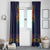 Haiti Flag Traditional Dashiki Window Curtain Black Color - Polynesian Pride