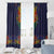 Haiti Flag Traditional Dashiki Window Curtain Black Color - Polynesian Pride