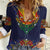 Haiti Flag Traditional Dashiki Women Casual Shirt Black Color - Polynesian Pride