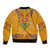 Haiti Flag Traditional Dashiki Bomber Jacket Yellow Color - Polynesian Pride