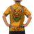 Haiti Flag Traditional Dashiki Family Matching Mermaid Dress and Hawaiian Shirt Yellow Color - Polynesian Pride
