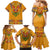 Haiti Flag Traditional Dashiki Family Matching Mermaid Dress and Hawaiian Shirt Yellow Color - Polynesian Pride