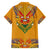 Haiti Flag Traditional Dashiki Family Matching Short Sleeve Bodycon Dress and Hawaiian Shirt Yellow Color - Polynesian Pride
