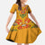 Haiti Flag Traditional Dashiki Family Matching Tank Maxi Dress and Hawaiian Shirt Yellow Color - Polynesian Pride