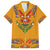 Haiti Flag Traditional Dashiki Family Matching Tank Maxi Dress and Hawaiian Shirt Yellow Color - Polynesian Pride