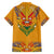 Haiti Flag Traditional Dashiki Family Matching Tank Maxi Dress and Hawaiian Shirt Yellow Color - Polynesian Pride