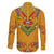 Haiti Flag Traditional Dashiki Family Matching Tank Maxi Dress and Hawaiian Shirt Yellow Color - Polynesian Pride